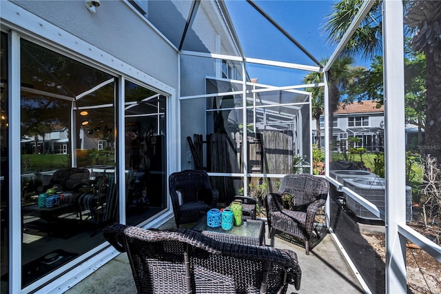 view of sunroom