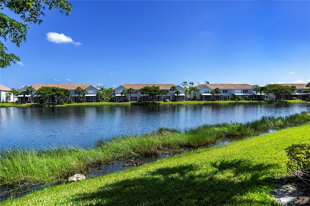 property view of water with a residential view