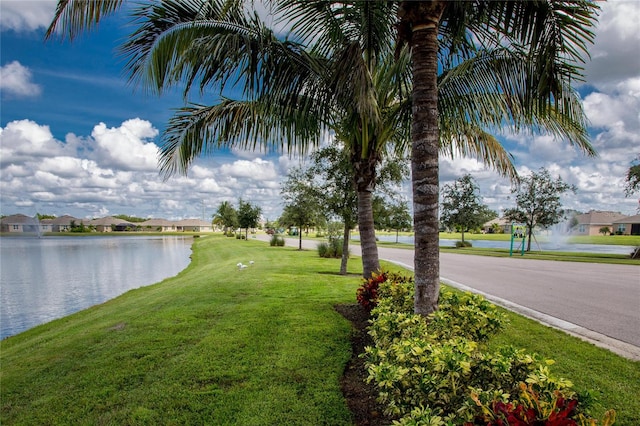 exterior space featuring a water view