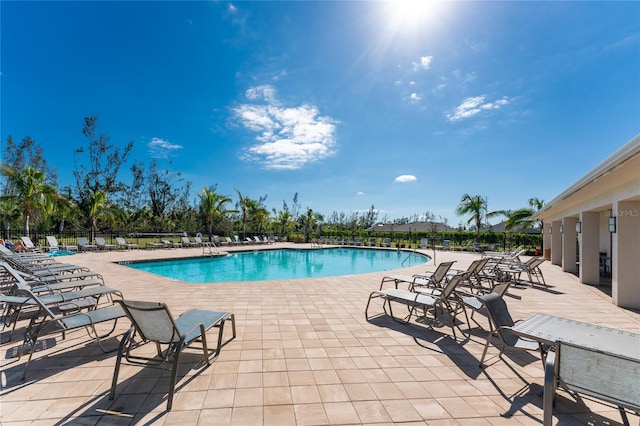 view of pool with a patio