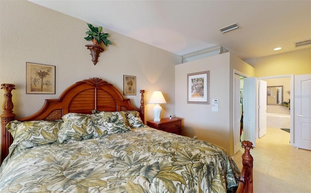 view of tiled bedroom