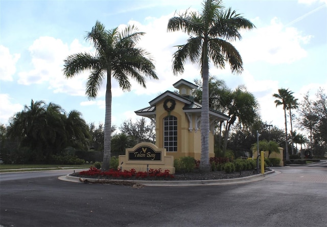 view of community sign