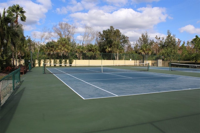 view of tennis court