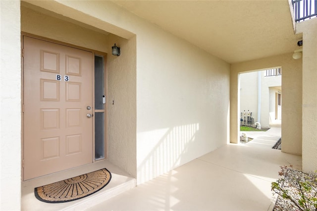 view of doorway to property