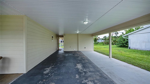 view of patio / terrace featuring a carport