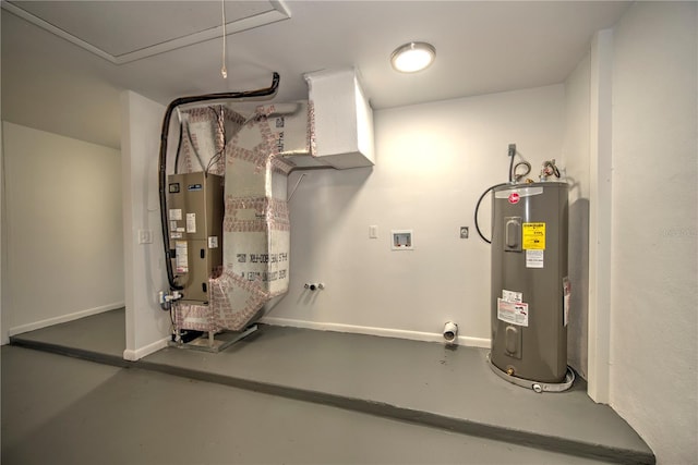 utilities featuring gas water heater and water heater