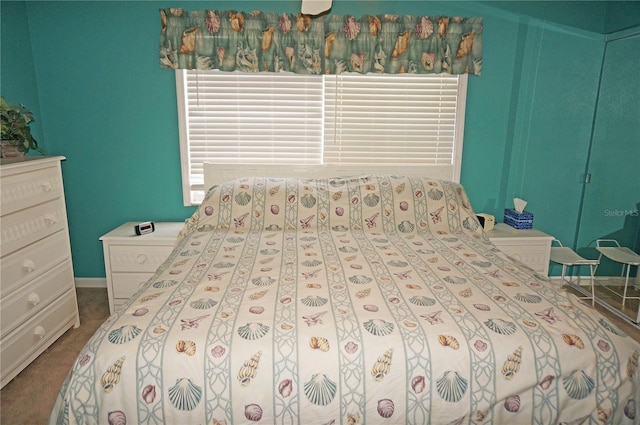 bedroom with carpet flooring