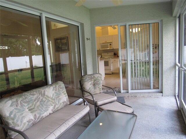 view of sunroom