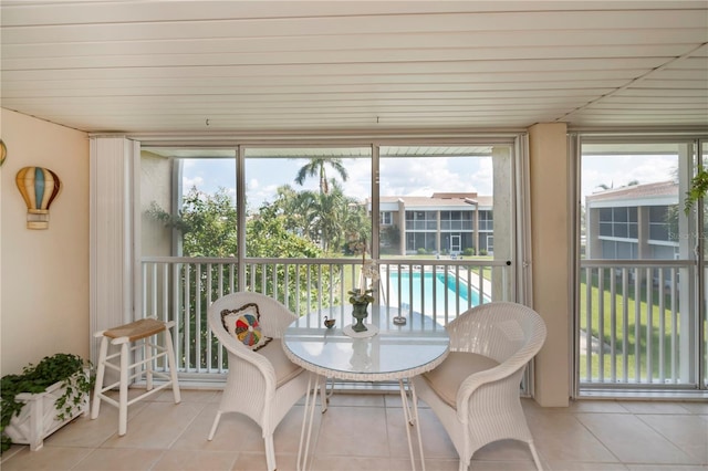 view of sunroom