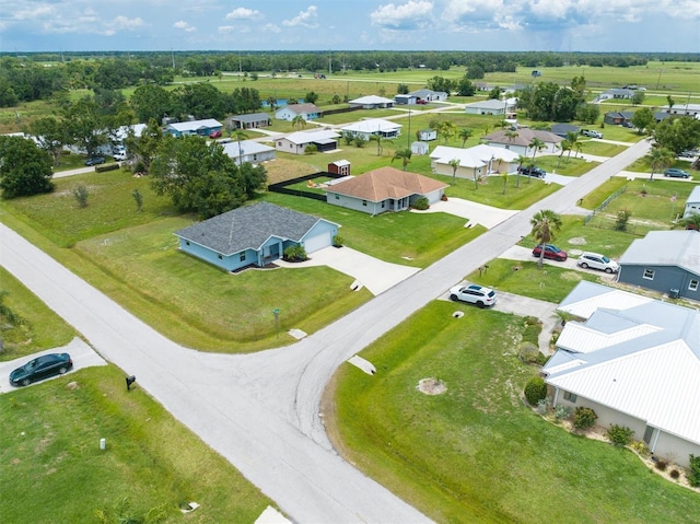 aerial view featuring a residential view