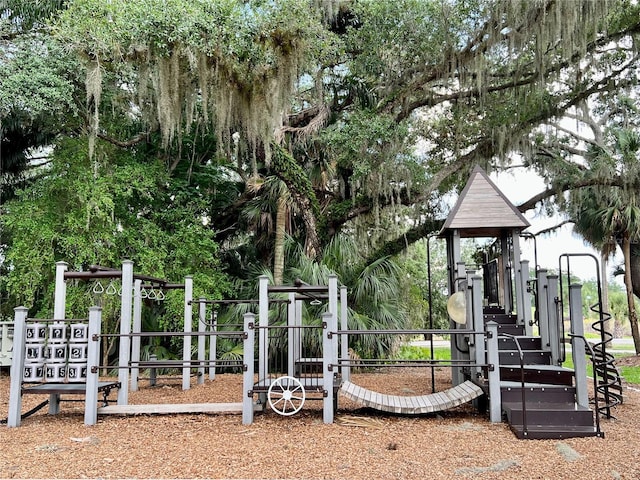 view of jungle gym