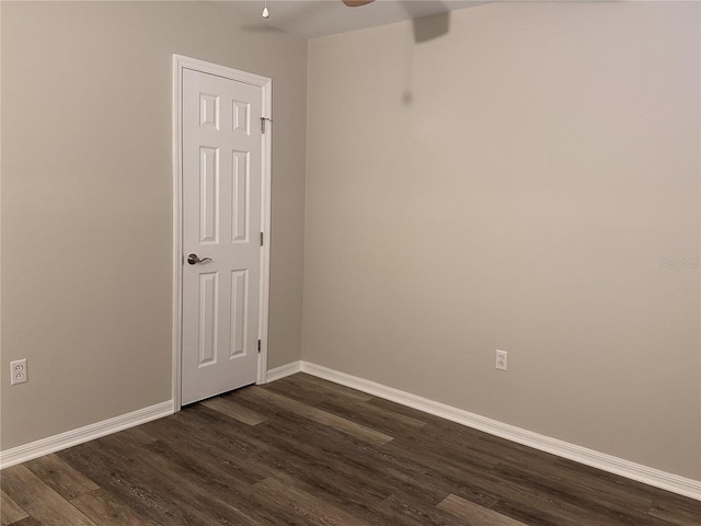 unfurnished room featuring hardwood / wood-style flooring