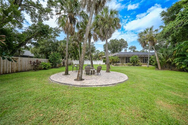 view of yard with a patio area