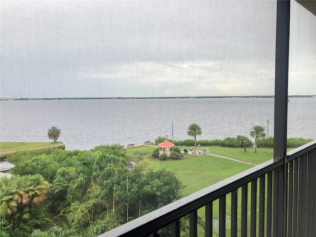 view of water feature