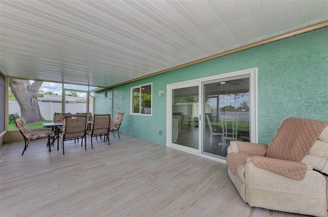 view of sunroom / solarium