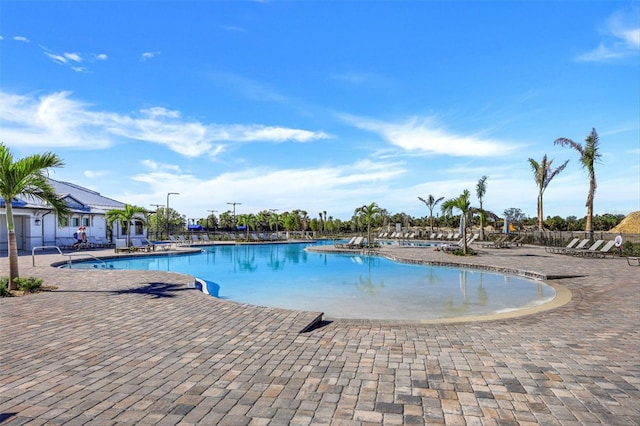 view of pool with a patio area