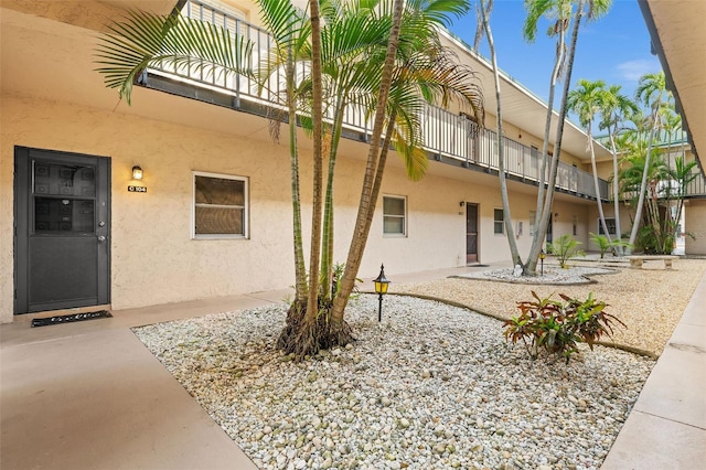 exterior space with a balcony