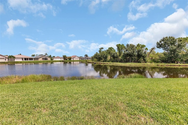 property view of water featuring a residential view