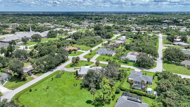 aerial view with a residential view