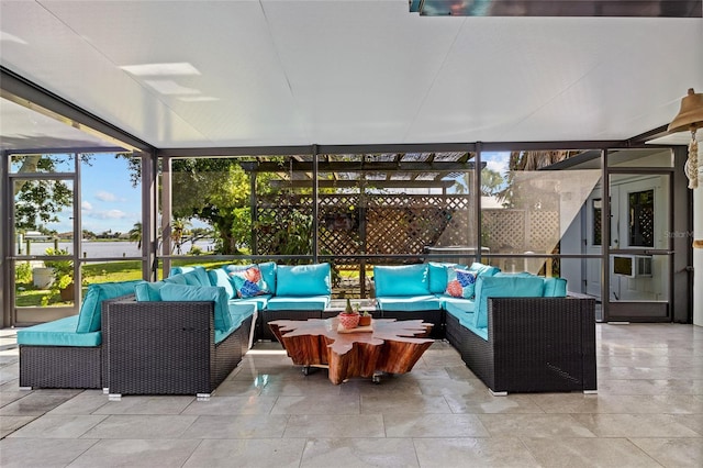 view of patio / terrace featuring an outdoor hangout area