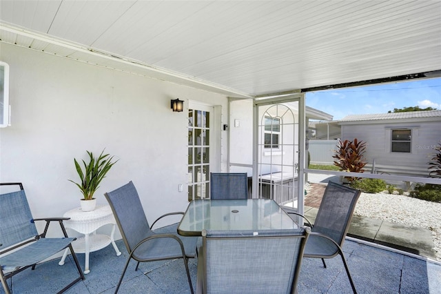 view of sunroom / solarium