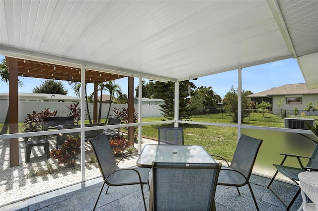 view of sunroom