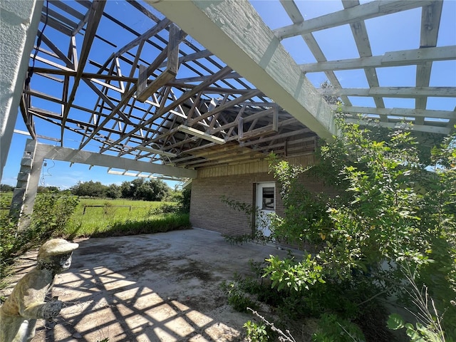 view of patio / terrace featuring a pergola