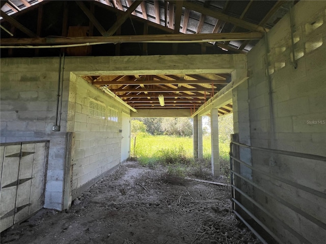 view of horse barn