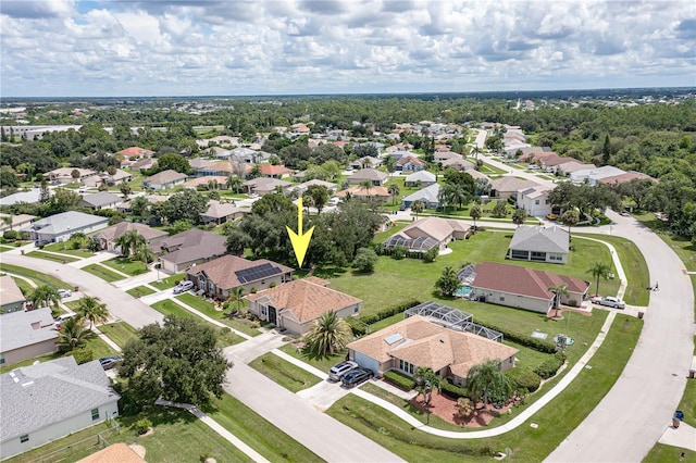 drone / aerial view featuring a residential view