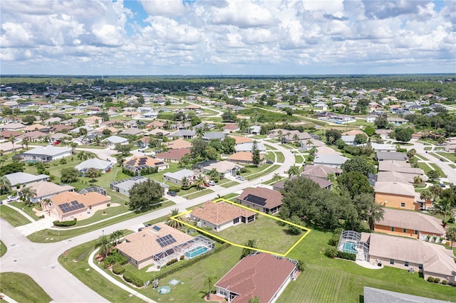 drone / aerial view featuring a residential view