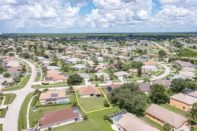 drone / aerial view featuring a residential view