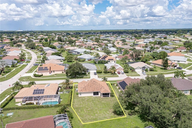 aerial view featuring a residential view