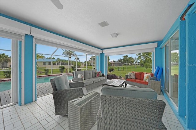 view of sunroom