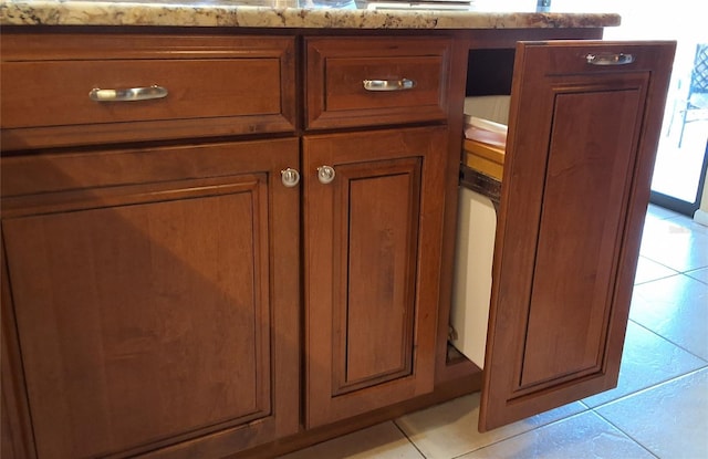 interior details with brown cabinetry