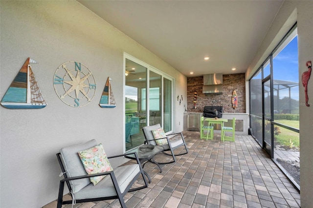 view of sunroom