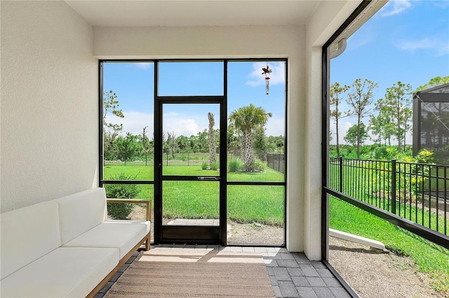 view of sunroom