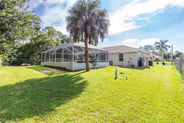 3159 Draper Ter, North Port, FL 34286 - view of yard featuring glass enclosure