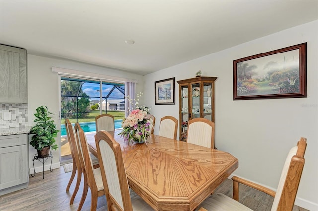 dining room featuring light wood-type flooring