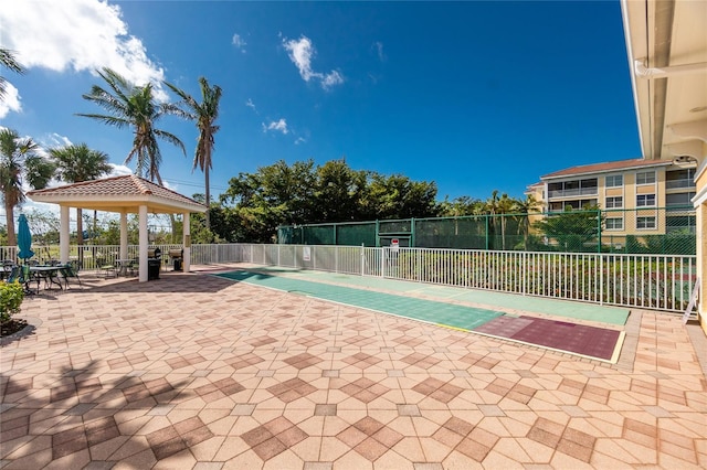 view of pool featuring a gazebo