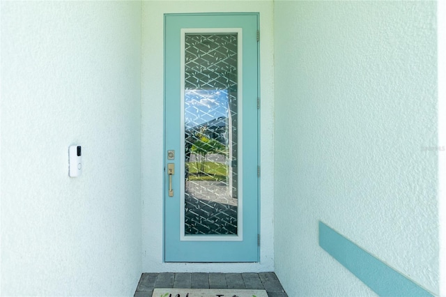 view of doorway to property