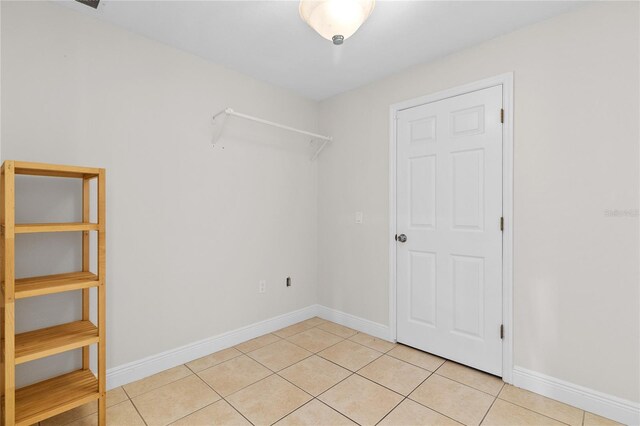 interior space featuring light tile patterned floors