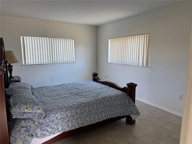 view of tiled bedroom