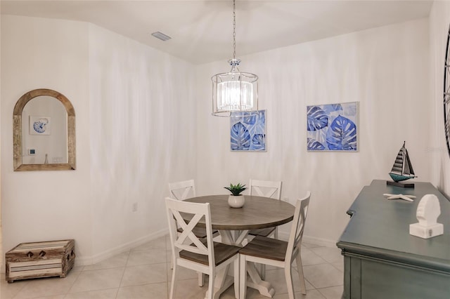 14131 Heritage Landing Blvd Unit 838, Punta Gorda, FL 33955 - dining space featuring light tile patterned flooring, visible vents, and baseboards