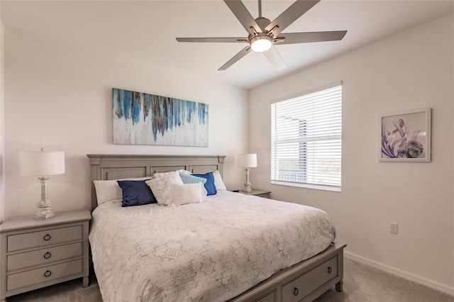 14131 Heritage Landing Blvd Unit 838, Punta Gorda, FL 33955 - bedroom with baseboards, carpet, and ceiling fan