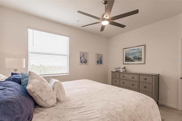 14131 Heritage Landing Blvd Unit 838, Punta Gorda, FL 33955 - bedroom featuring baseboards, light colored carpet, and ceiling fan