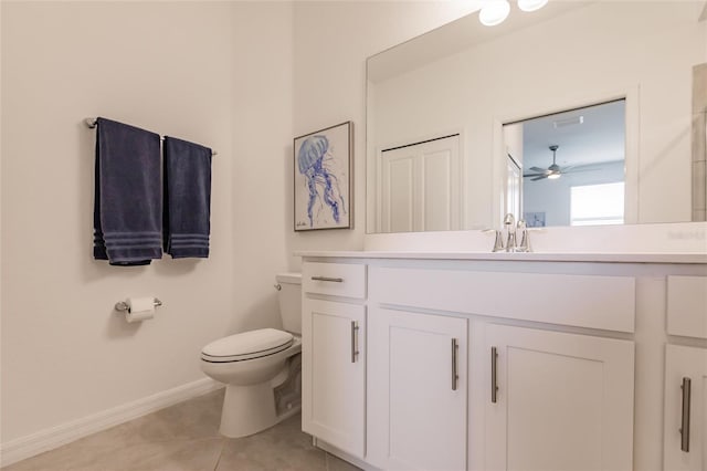 14131 Heritage Landing Blvd Unit 838, Punta Gorda, FL 33955 - bathroom featuring tile patterned flooring, toilet, vanity, and baseboards