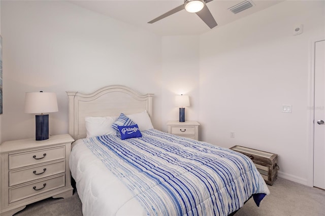 14131 Heritage Landing Blvd Unit 838, Punta Gorda, FL 33955 - carpeted bedroom featuring baseboards, visible vents, and ceiling fan