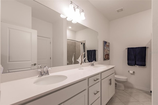 14131 Heritage Landing Blvd Unit 838, Punta Gorda, FL 33955 - bathroom featuring visible vents, a shower stall, toilet, and a sink