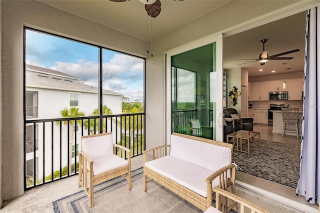 14131 Heritage Landing Blvd Unit 838, Punta Gorda, FL 33955 - sunroom / solarium with a ceiling fan