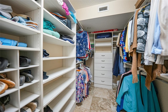 view of walk in closet